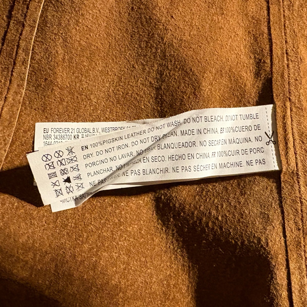 FOREVER 21 Y2K Suede Mini Skirt in Sz M - Picture 4 of 5